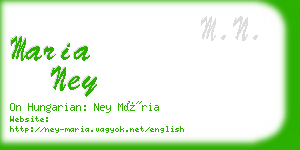 maria ney business card